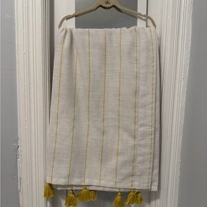 Target White and Yellow Tassel Curtain